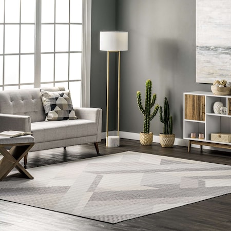 Nuloom Alesha Modern Striped Machine Washable Area Rug 4ft x 6ft BIPA06A-406